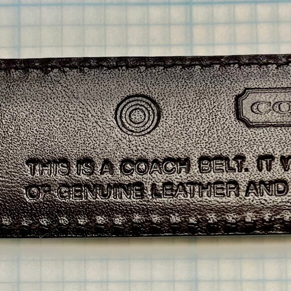 Women's Coach Belt - Red Leather with Brass Buckle - X-Large - Min - Picture 3 of 4